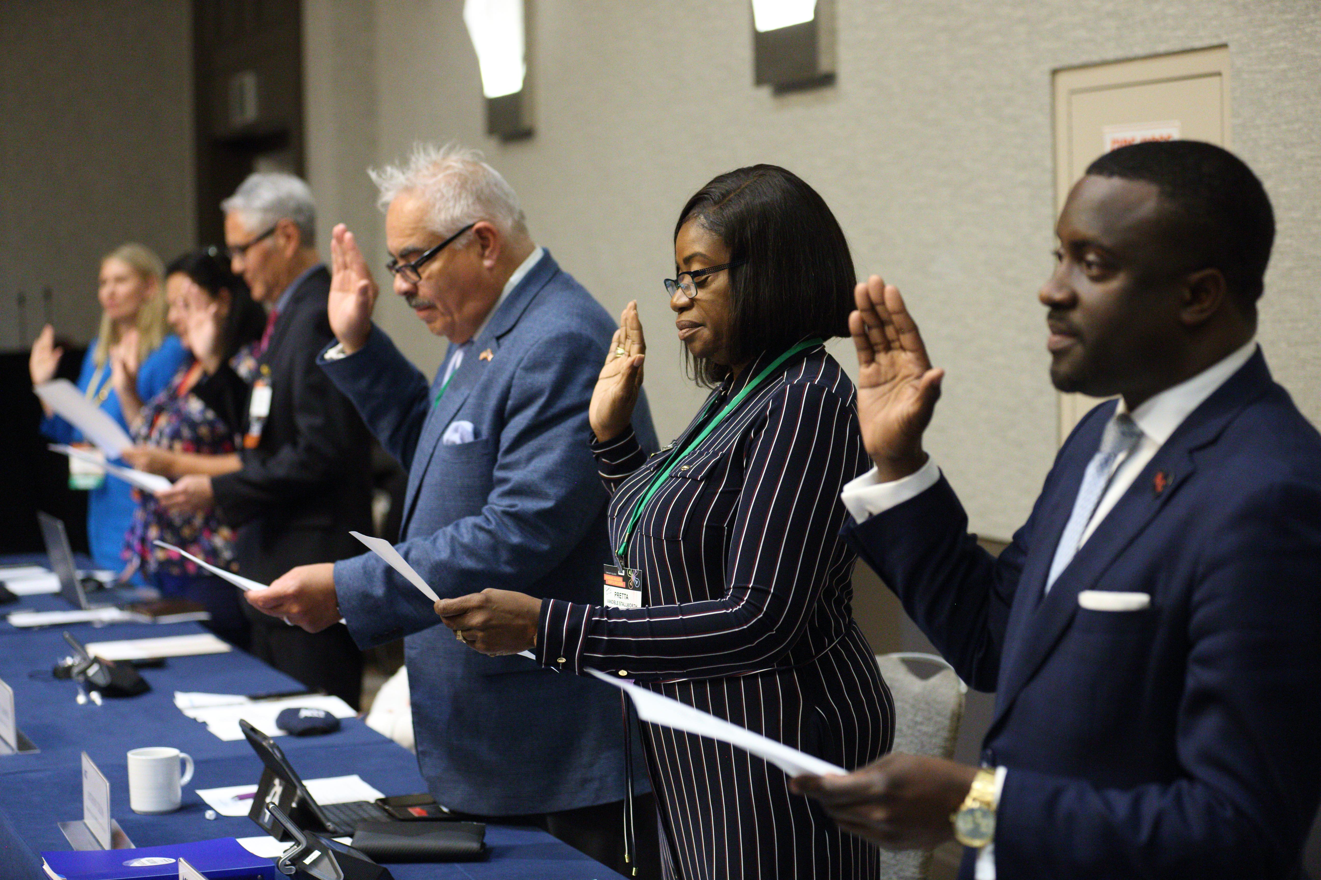 Board Members Being Sworn In